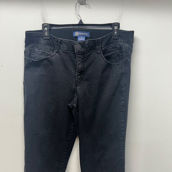 Democracy Ab Solution Black Slim Straight Leg Jeans shaping tummy control Size 1 - Picture 4 of 8